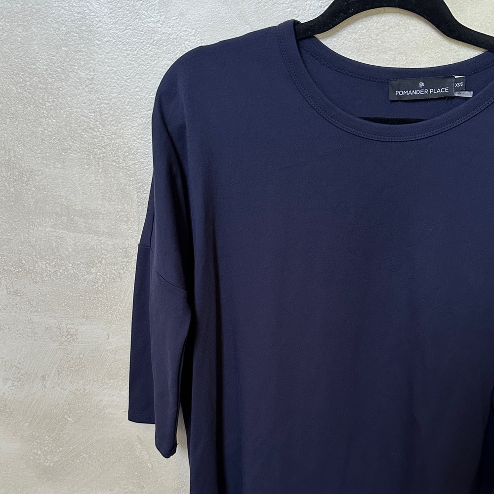 NWOT Pomander Place Navy Sue Sweatshirt dress xs/s - Picture 3 of 5